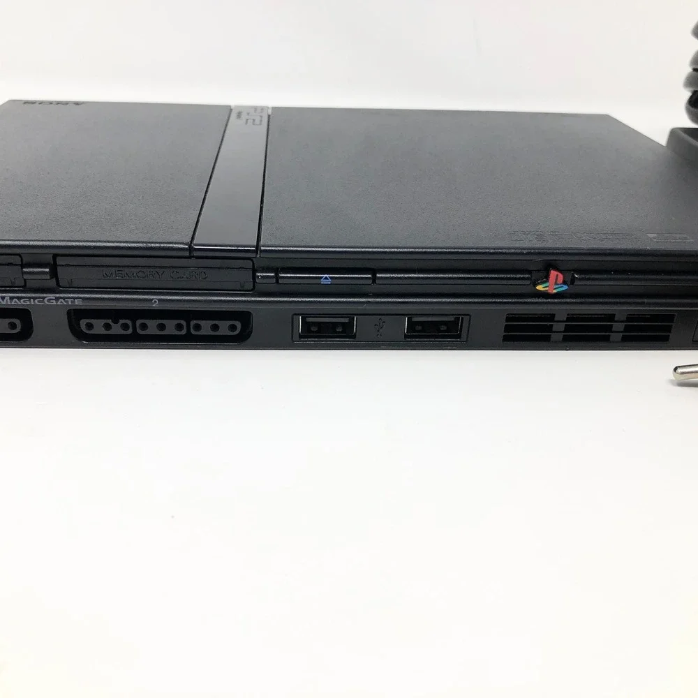 Sony SCPH-77001 PlayStation 2 Slim Console Bundle Tested Working Black